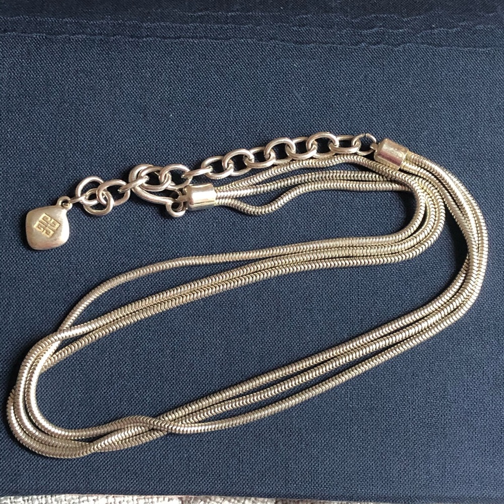 Givenchy three-strand silver necklace!